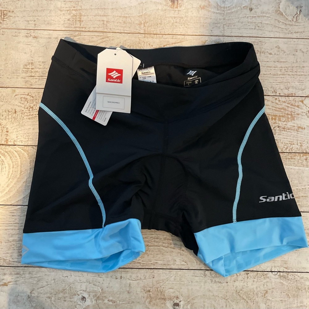 Santic Womens Size Large Cycling Shorts Road Bike Spin Padded Biking Shorts NWT - Picture 3 of 4
